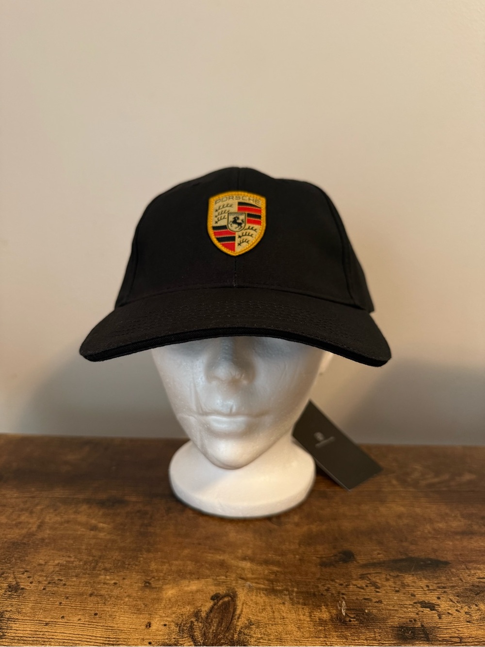 Official Porsche Crest Baseball Cap Black Cotton Adjustable Hat